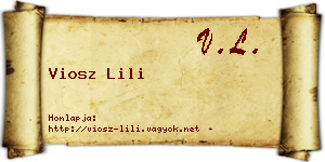 Viosz Lili névjegykártya
